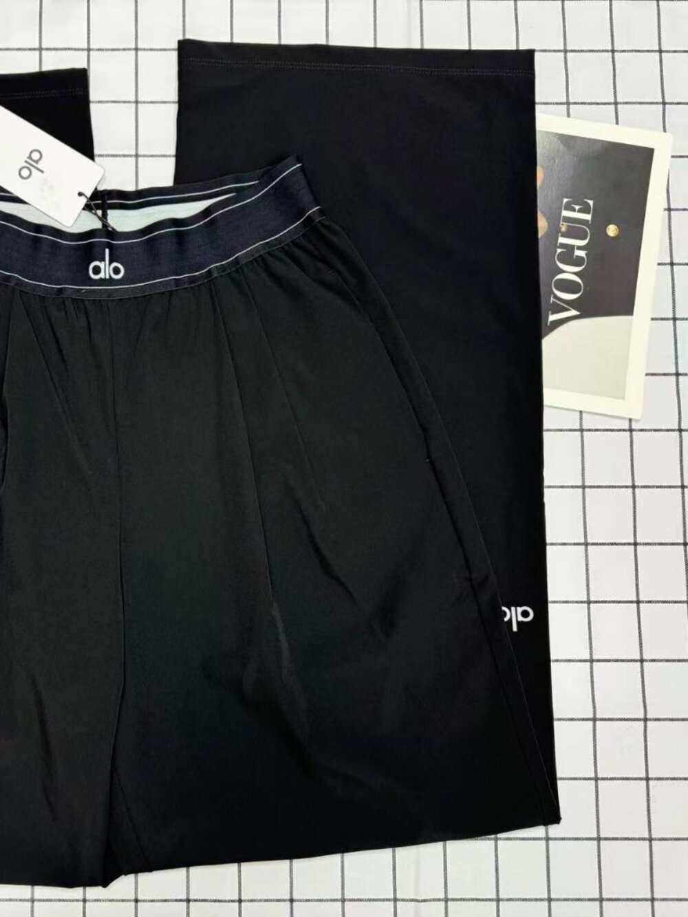 NWT 😃 Women’s Black High Rise Wide Leg Trousers  From ALO Yoga - Size:XS 👖 - Picture 4 of 9